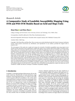 A Comparative Study of Landslide Susceptibility Mapping Using SVM and PSO-SVM Models Based on Grid and Slope Units