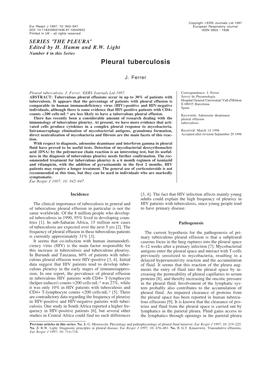 Pleural Tuberculosis