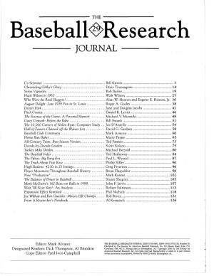 SABR Baseball Biography Project | Society for American Baseball