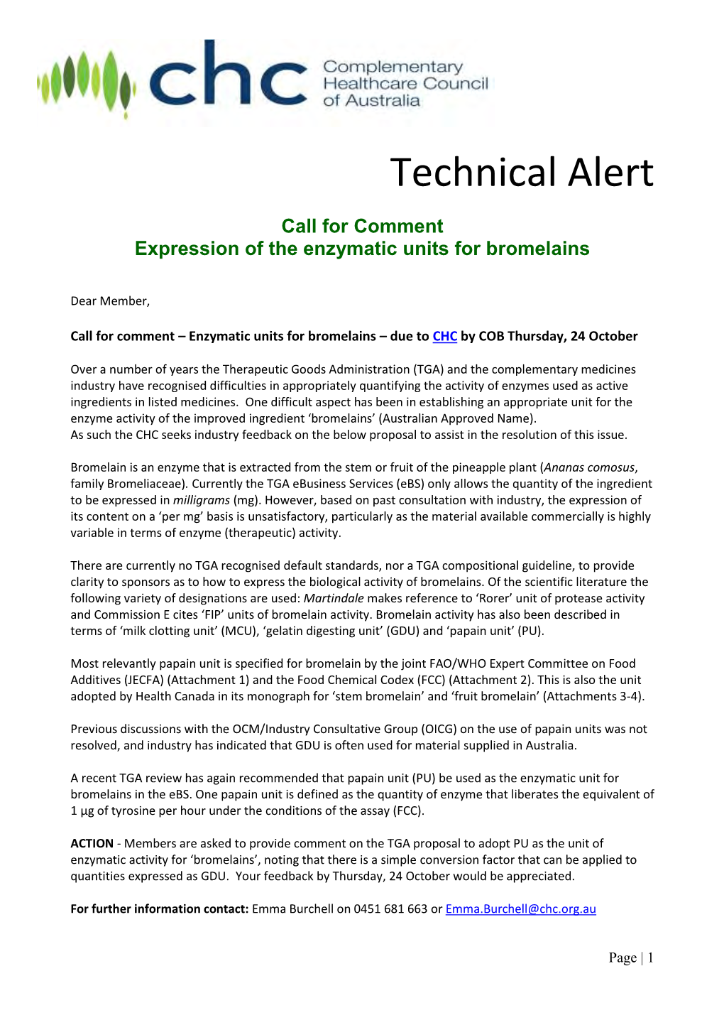 Technical Alert