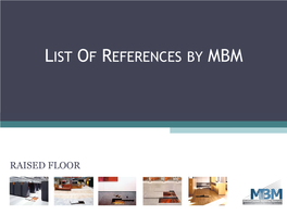 List of References by Mbm