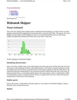 Hobomok Skipper — Wisconsinbutterflies.Org Page 1 of 6