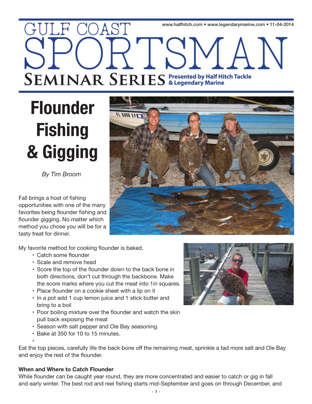 Flounder Fishing & Gigging