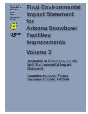 FEIS for Arizona Snowbowl Facilities Improvements