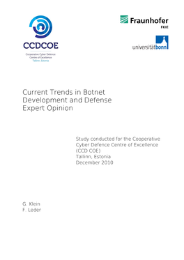 Current Trends in Botnet Development and Defense Expert Opinion