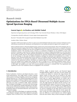 Optimizations for FPGA-Based Ultrasound Multiple-Access Spread Spectrum Ranging