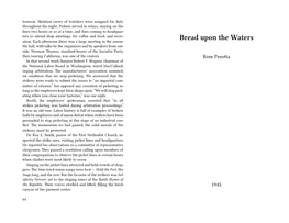Bread Upon the Waters Bly Hall, with Talks by the Organizers and by Speakers from Out- Side
