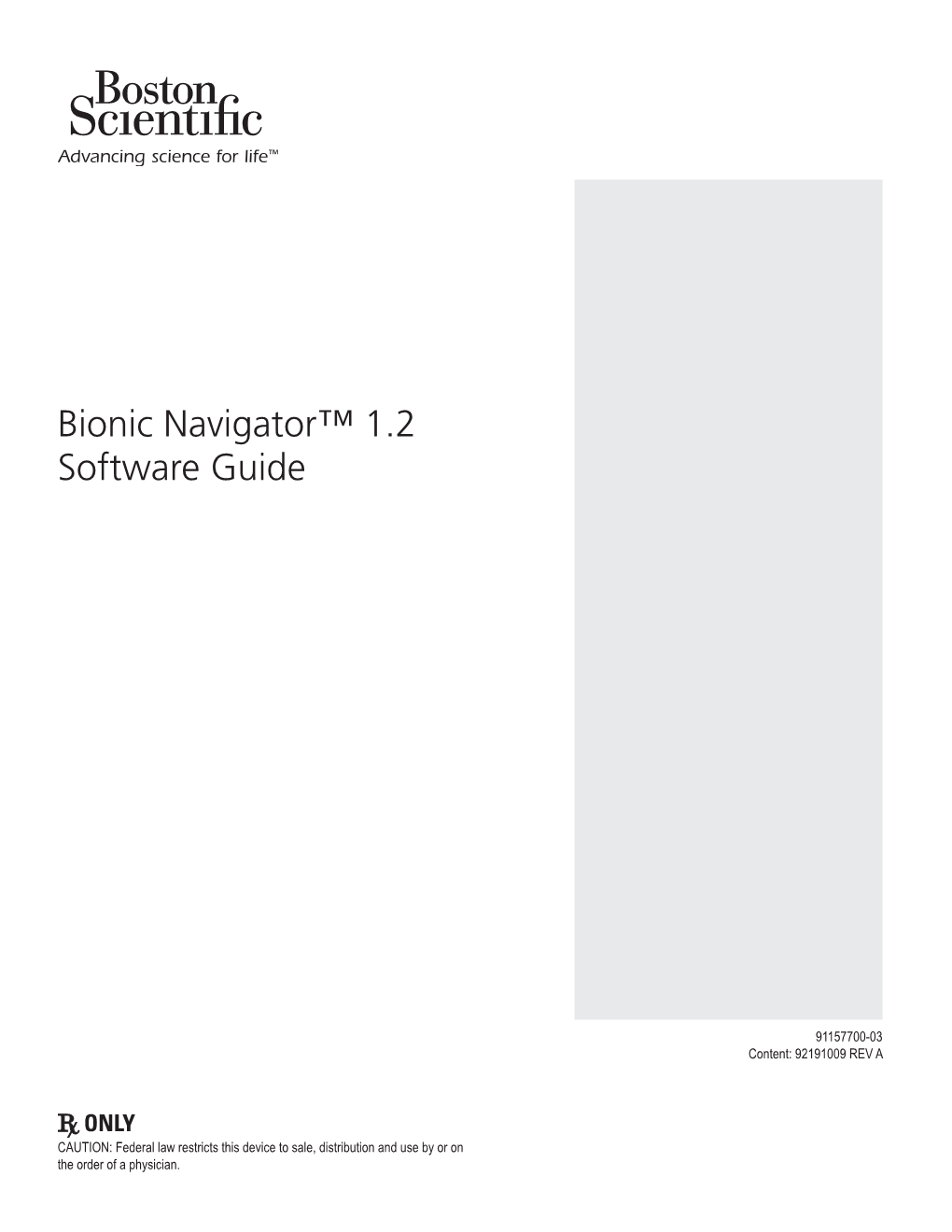 Bionic Navigator™ 1.2 Software Guide
