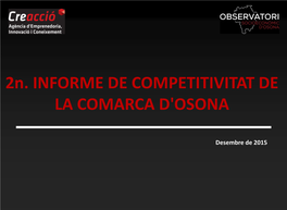 2N. INFORME DE COMPETITIVITAT DE LA COMARCA D'osona