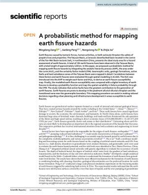 A Probabilistic Method for Mapping Earth Fissure Hazards