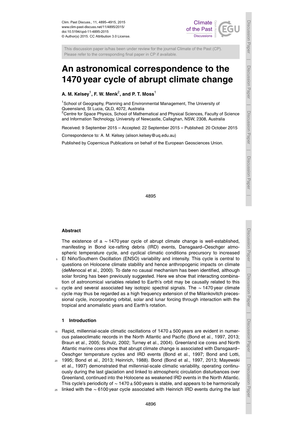 An Astronomical Correspondence to the 1470 Year Cycle of Abrupt Climatea