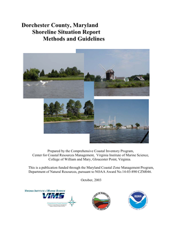 Dorchester County, Maryland Shoreline Situation Report Methods and Guidelines