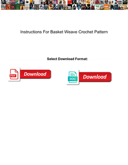Instructions for Basket Weave Crochet Pattern