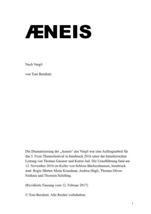 Nach Vergil Von Toni Bernhart Die Dramatisierung Der „Aeneis“