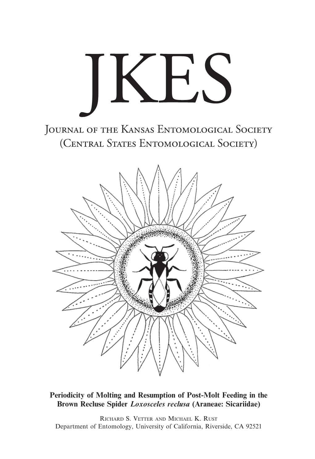 Journal of the Kansas Entomological Society (Central States Entomological Society)