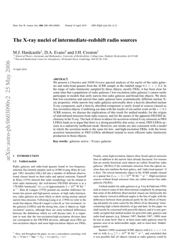 The X-Ray Nuclei of Intermediate-Redshift Radio Sources