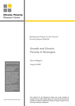 Growth and Chronic Poverty in Nicaragua