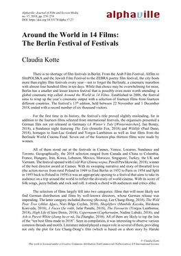 Around the World in 14 Films: the Berlin Festival of Festivals