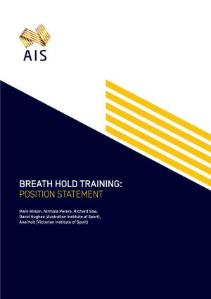 Breath Hold Training Position Statement.Pdf