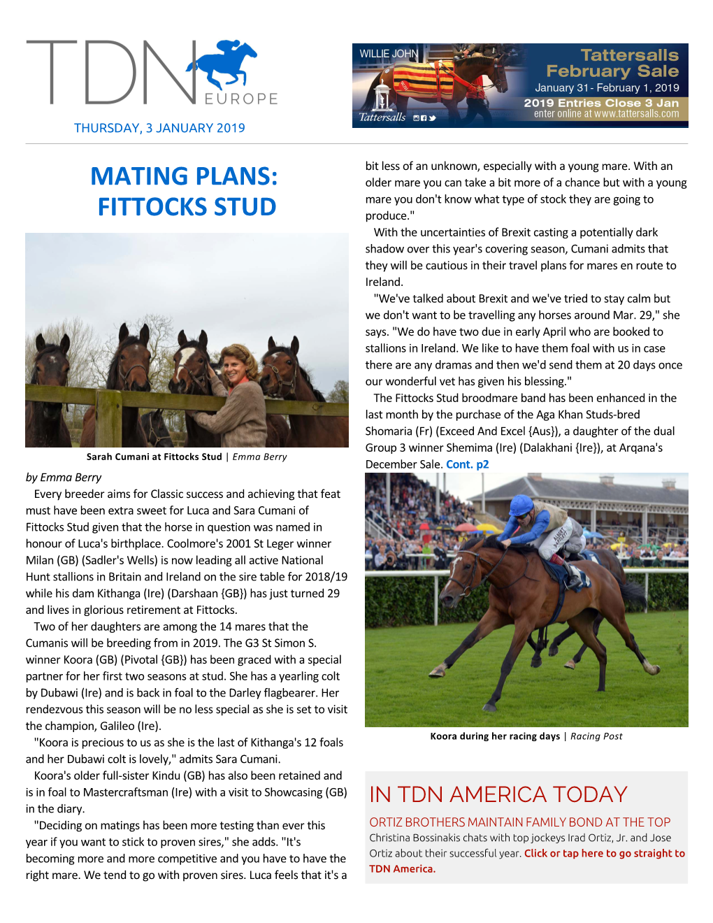 Mating Plans: Fittocks Stud Cont