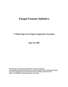 Fungal Genome Initiative