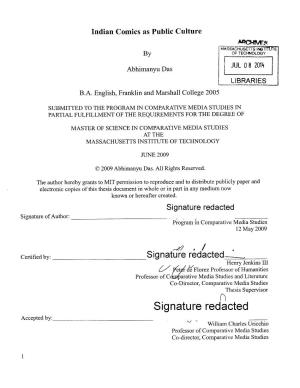 Signature Redacted Signature of Author: Program in Comparative Media Studies 12 May 2009