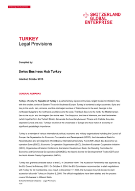 TURKEY Legal Provisions
