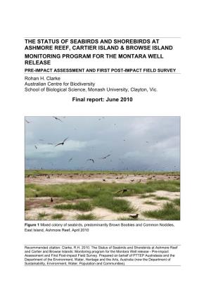 The Status of Seabirds and Shorebirds at Ashmore Reef, Cartier Island