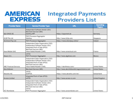 American Express Integrated Payments Providers.Xlsx