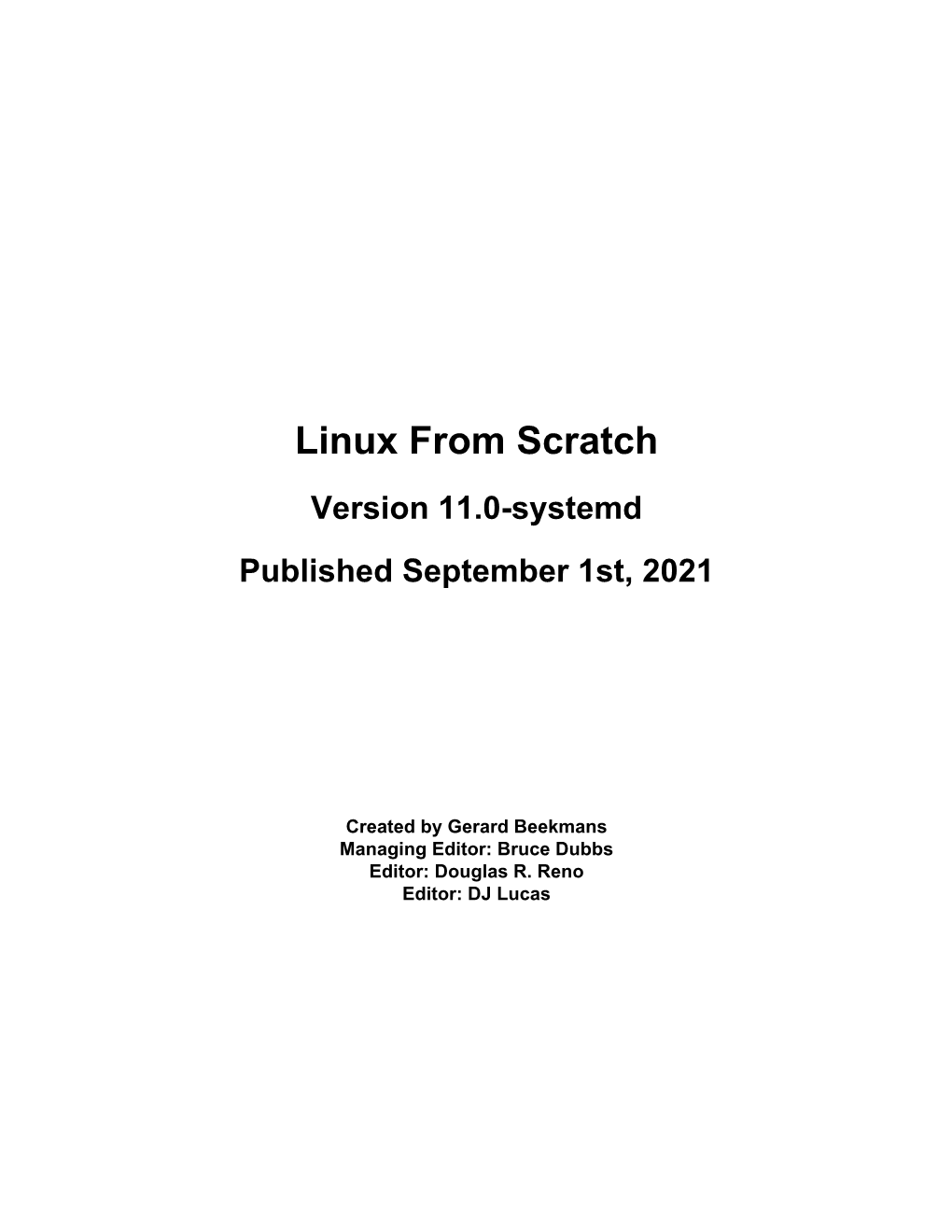 Version 11.0-Systemd Published September 1St, 2021