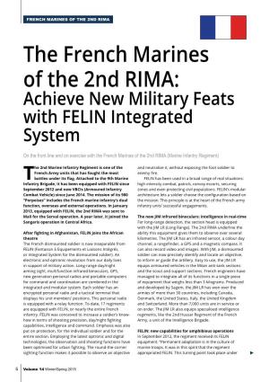 The French Marines of the 2Nd RIMA: Achieve New Military Feats with FELIN Integrated System