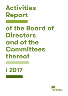 Activities Report of the Board of Directors and of the Committees Thereof