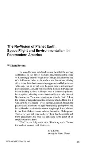 The Re-Vision of Planet Earth: Space Flight and Environmentalism in Postmodern America