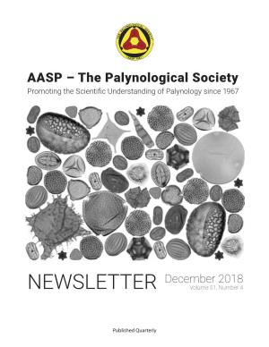 AASP – the Palynological Society Promoting the Scientific Understanding of Palynology Since 1967