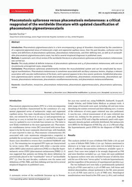 Phacomatosis Spilorosea Versus Phacomatosis Melanorosea