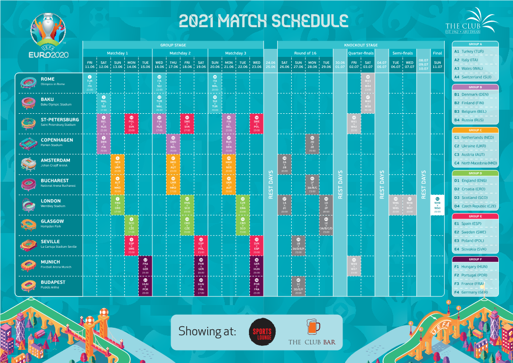 2021 Match Schedule