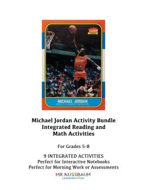 Michael Jordan Activity Bundle Integrated Reading and Math Activities