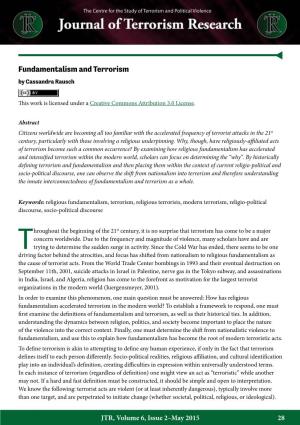 Fundamentalism and Terrorism by Cassandra Rausch