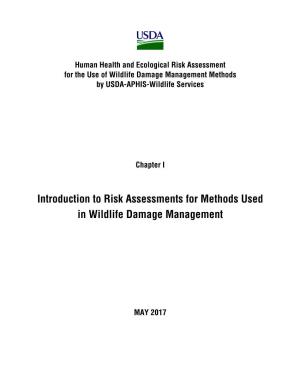 Introduction to Risk Assessments for Methods Used in Wildlife Damage Management