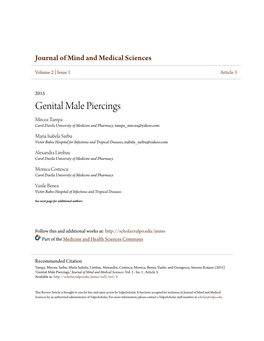Genital Male Piercings Mircea Tampa Carol Davila University of Medicine and Pharmacy, Tampa Mircea@Yahoo.Com
