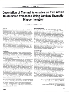 Description of Thermal Anomalies on Two Active Guatemalan Volcanoes