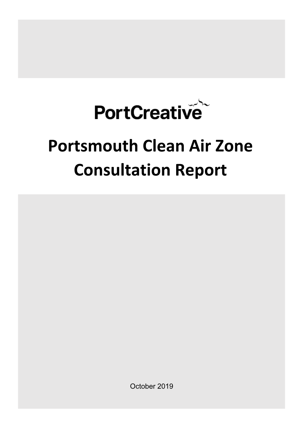 Portsmouth Clean Air Zone Consultation Report 2019