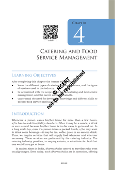 Catering and Food Service Management