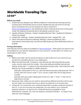 Worldwide Traveling Tips LG G4™