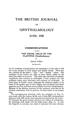 Ophthalmology June, 1938