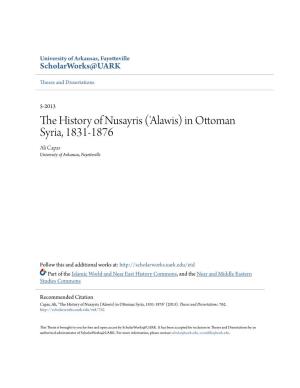 The History of Nusayris ('Alawis) in Ottoman Syria, 1831-1876