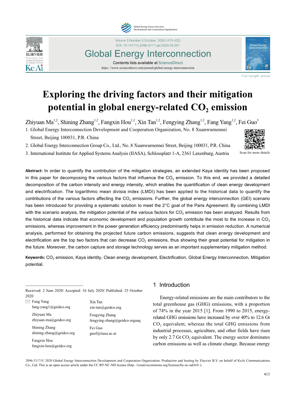 Exploring the Driving Factors and Their Mitigation Potential in Global Energy-Related CO2 Emission