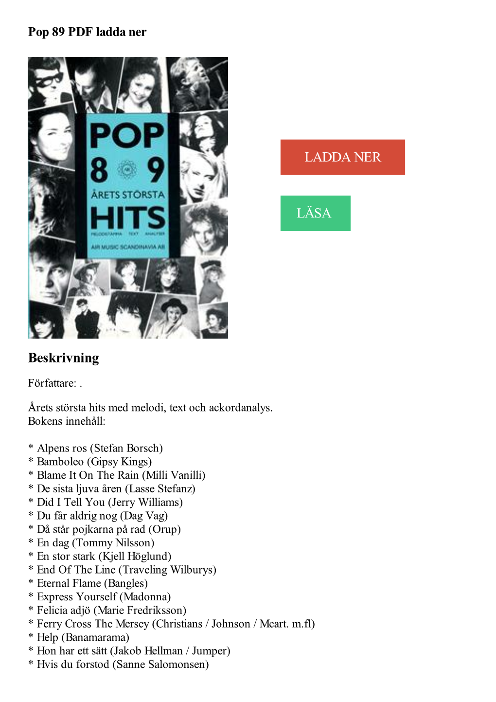 Pop 89 PDF Ladda Ner