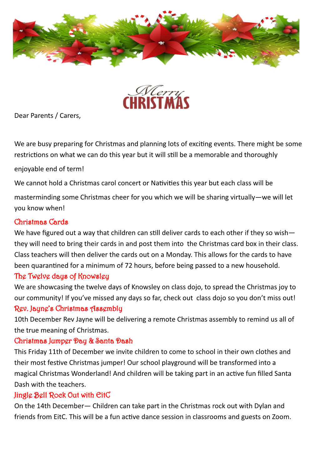 Christmas Newsletter