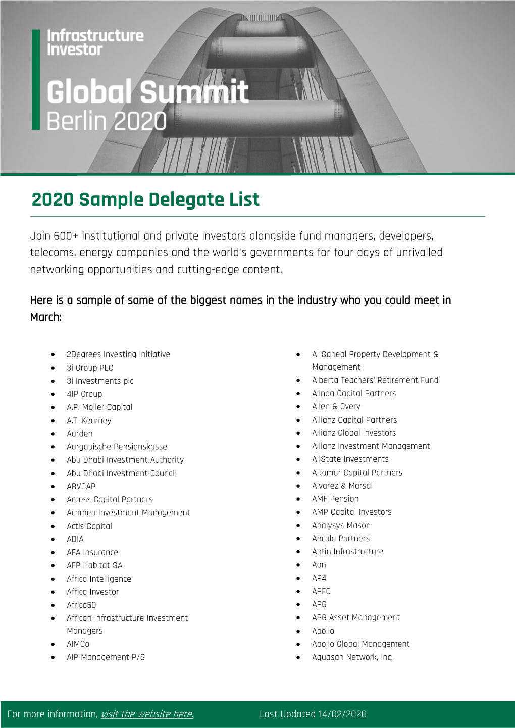 2020 Sample Delegate List